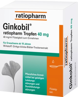 Ginkobil ratiopharm 40mg mit Ginkgo biloba 100 ml Tropfen