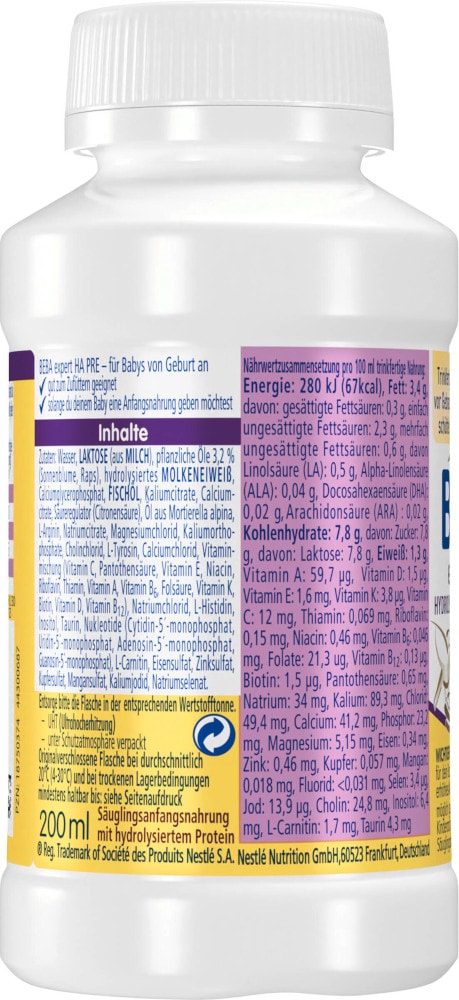 Nestlé BEBA expert HA PRE  8X200 ml Flüssigkeit