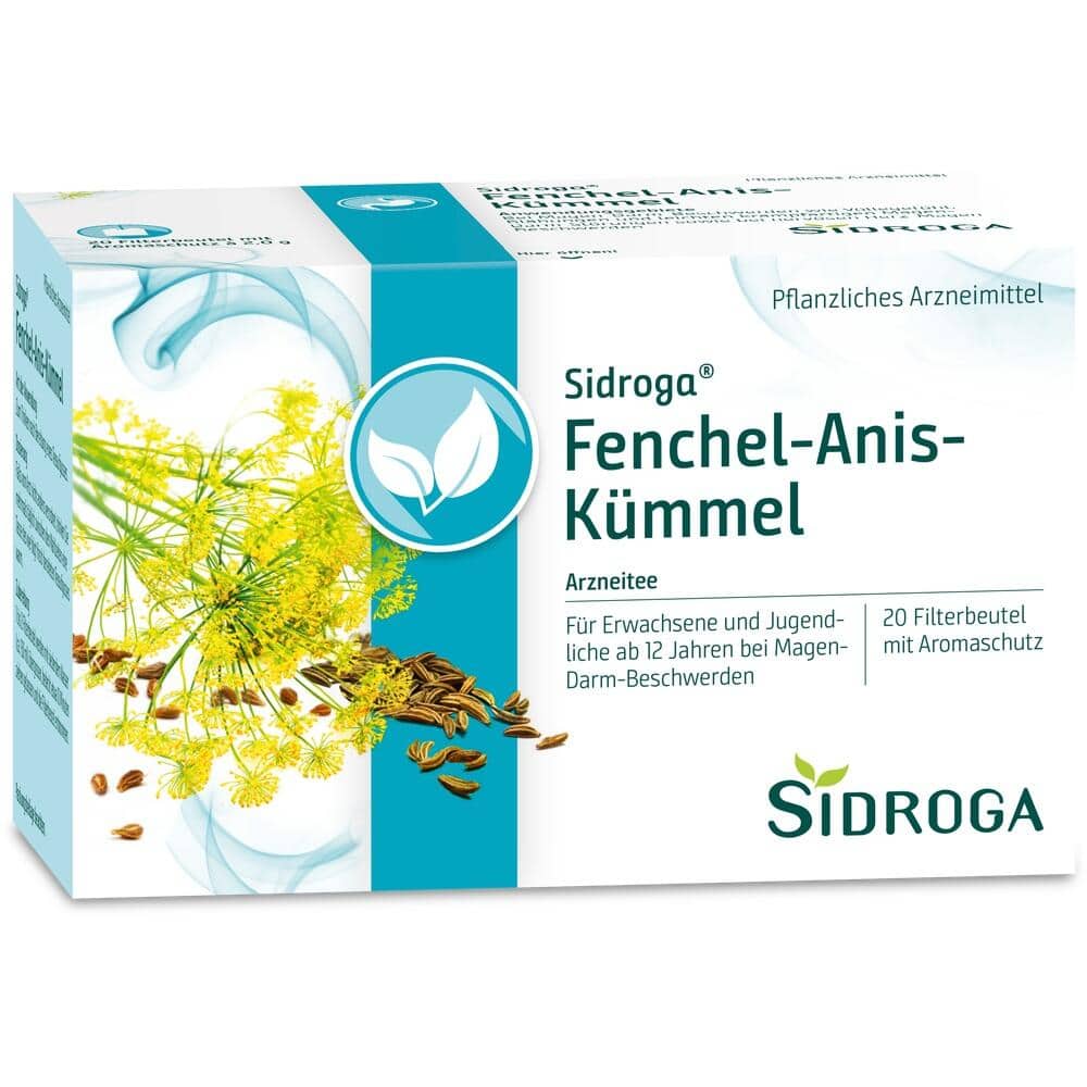 SIDROGA Fenchel Anis Kümmel Tee Filterbeutel 20X2.0 g Tee
