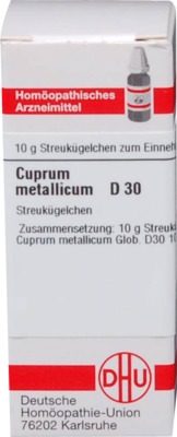 CUPRUM METALLICUM D 30 Globuli 10 g Globuli