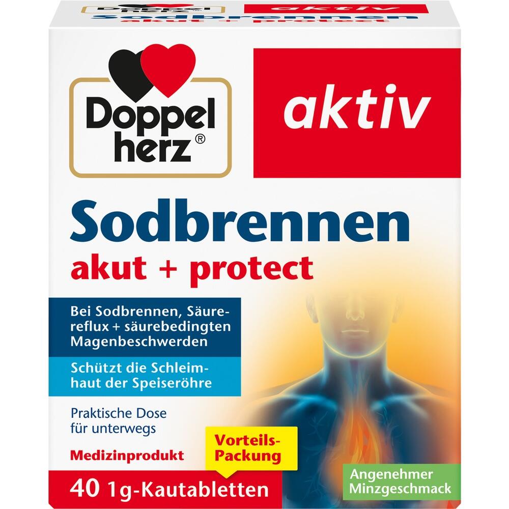 Doppelherz aktiv Sodbrennen akut + protect 40 St Kautabletten