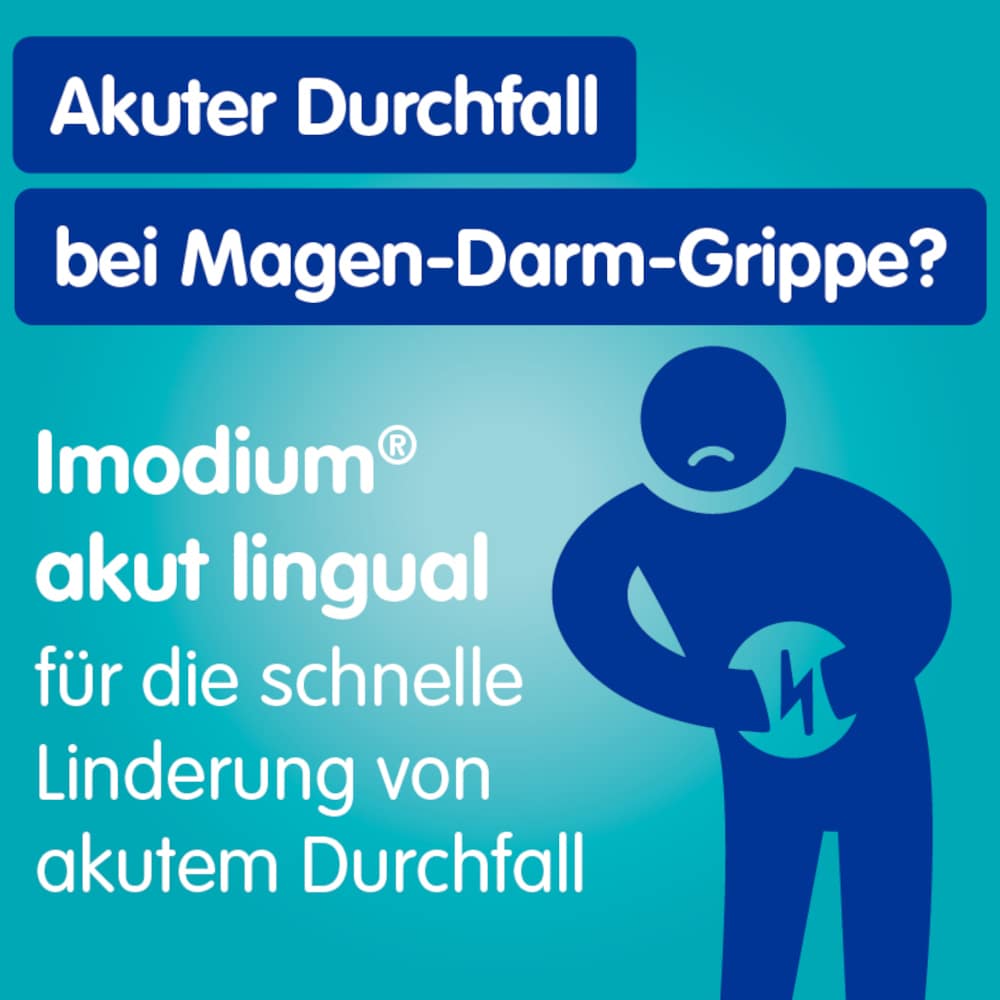 Imodium akut lingual - bei akutem Durchfall, schmilzt auf der Zunge