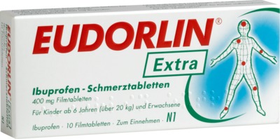 EUDORLIN Extra Ibuprofen-Schmerztabletten 10 St Filmtabletten