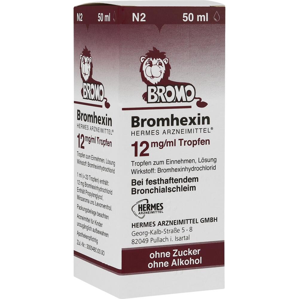 Bromhexin HERMES 12 mg / ml 50 ml Tropfen zum Einnehmen