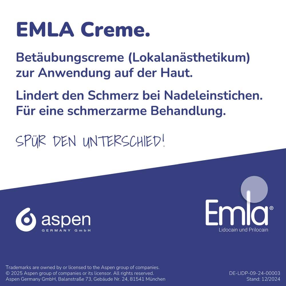 Emla 25 Mg/g + 25 Mg/g Creme + 12 Tegaderm  5X5 g Creme