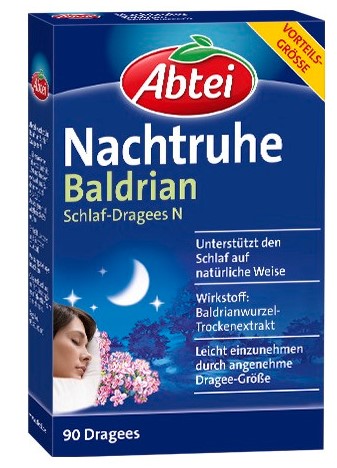 Abtei Nachtruhe Baldrian Schlaf-Dragees N  90 St Dragees