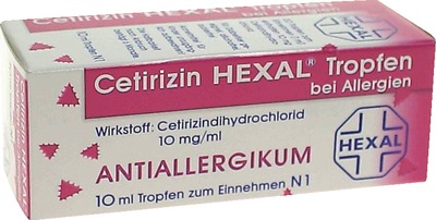 Cetirizin HEXAL bei Allergien 10mg/ml 10 ml Tropfen