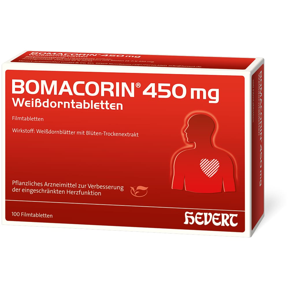 BOMACORIN 450mg Weißdorntabletten 100 St Filmtabletten