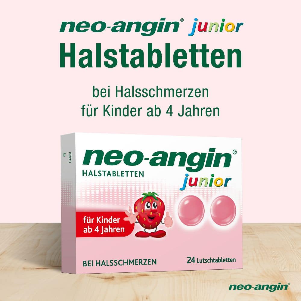 neo-angin junior HALSTABLETTEN für Kinder 24 St Lutschtabletten