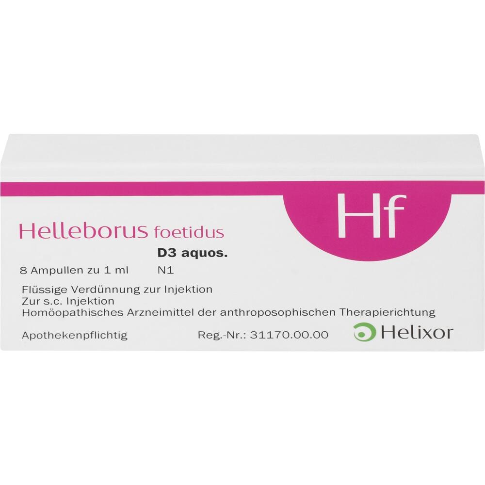 HELLEBORUS FOETIDUS aquos. D 3 Ampullen 8X1 ml Ampullen