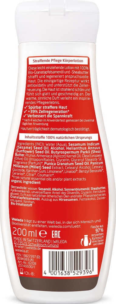 Weleda Straffende Pflege Körperlotion Granatapfel 200 ml Lotion