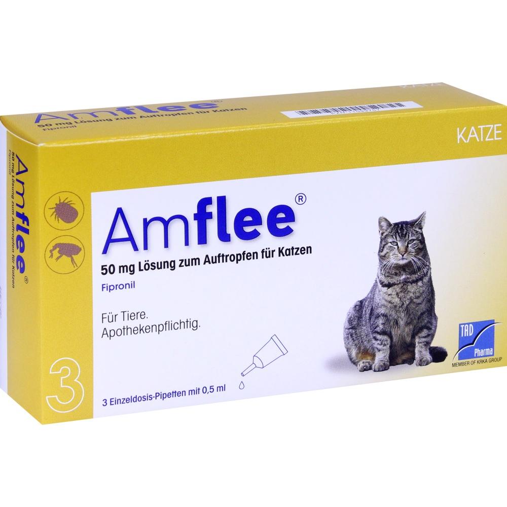 AMFLEE 50 mg Spot-on Lösung zum Auftropfen für Katzen 3 St Lösung