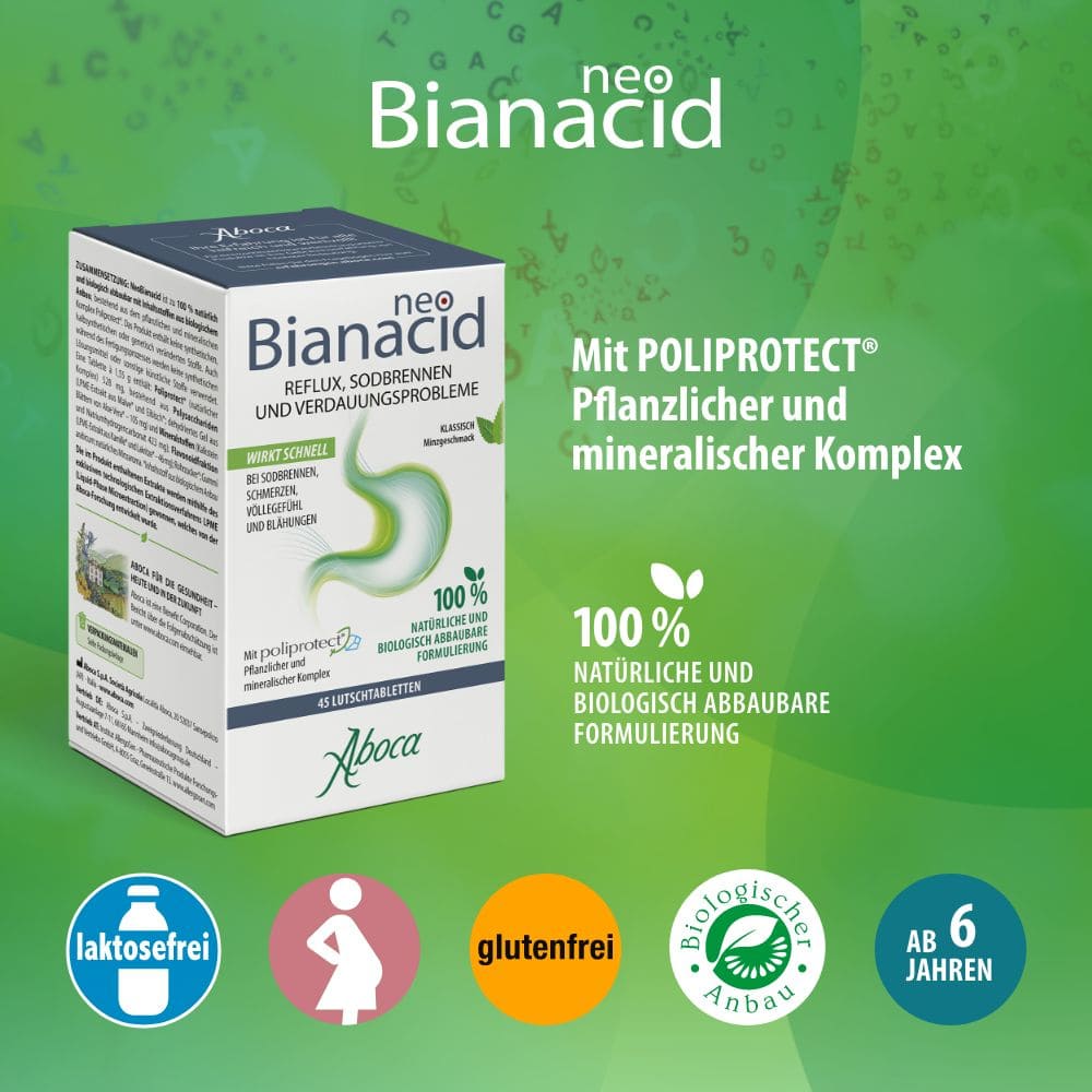 neo Bianacid Zitronengeschmack 45 St Lutschtabletten