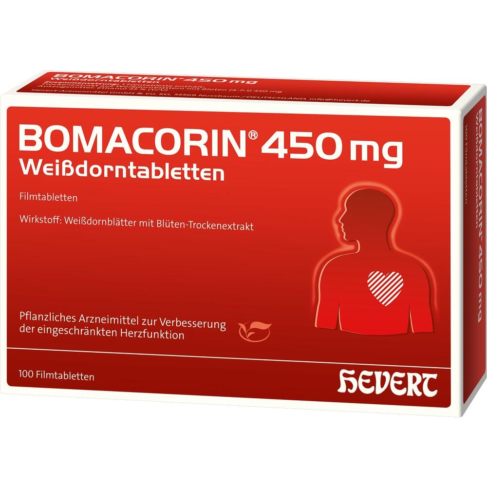 BOMACORIN 450mg Weißdorntabletten 100 St Filmtabletten