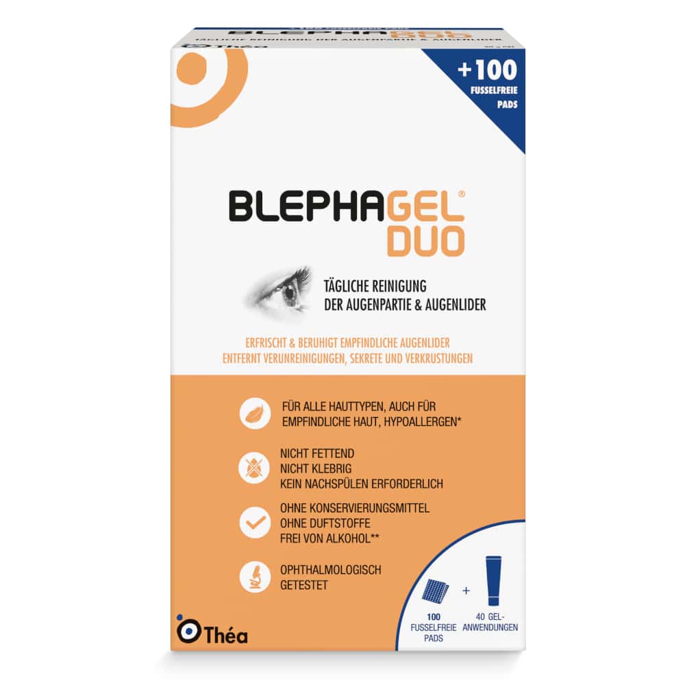 BLEPHAGEL DUO 30 g + Pads 1 Packung Kombipackung