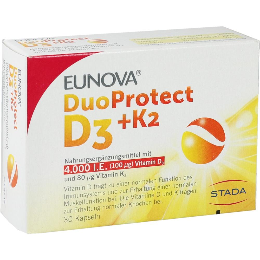 EUNOVA DuoProtect D3+K2 4000 I.E. 30 St Kapseln
