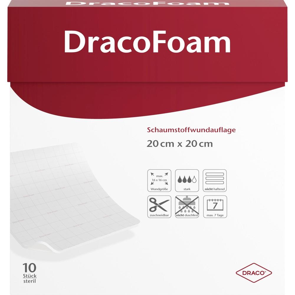 DRACOFOAM Schaumstoff Wundauflage 20x20 cm 10 St Verband
