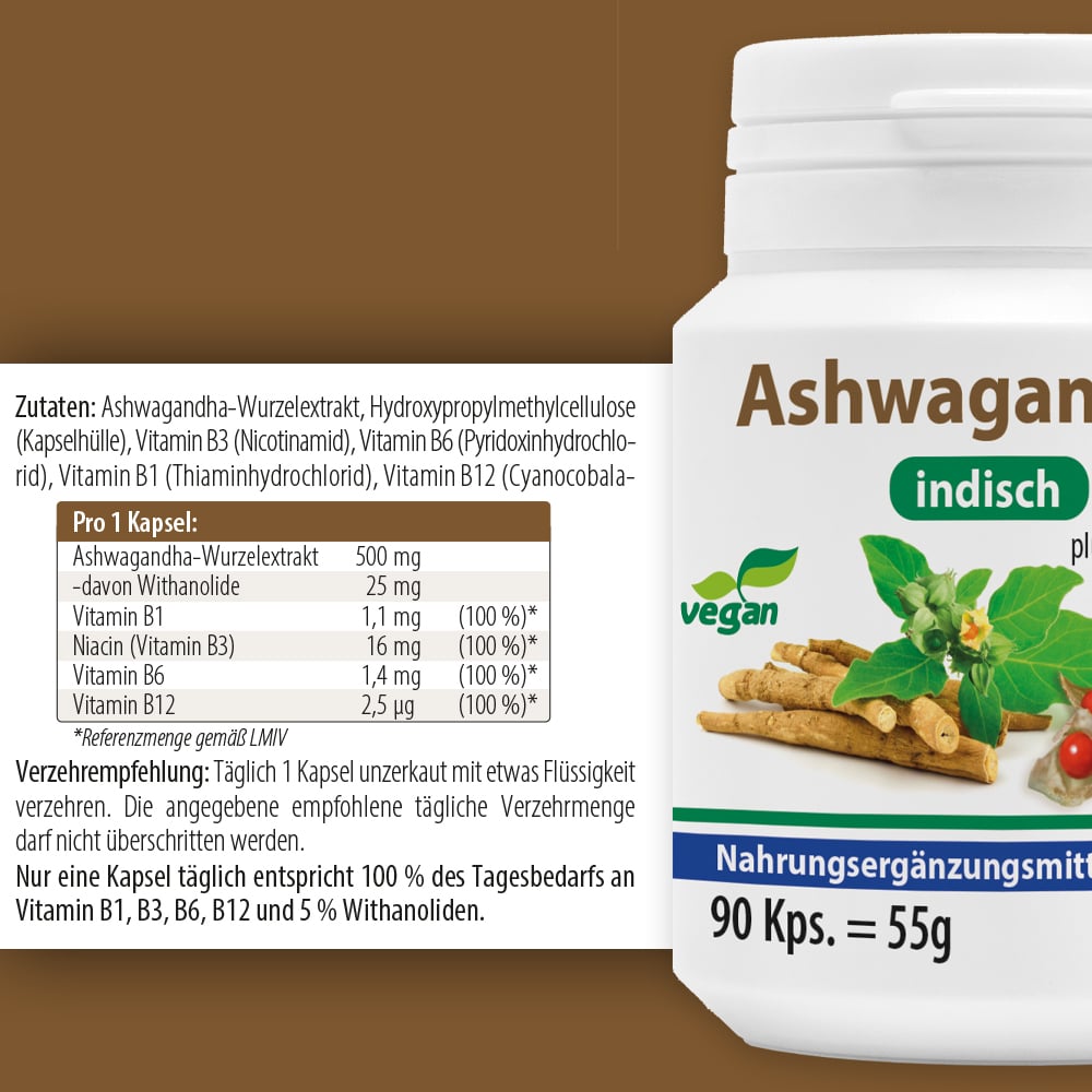 Ashwagandha indisch plus 90 St Kapseln