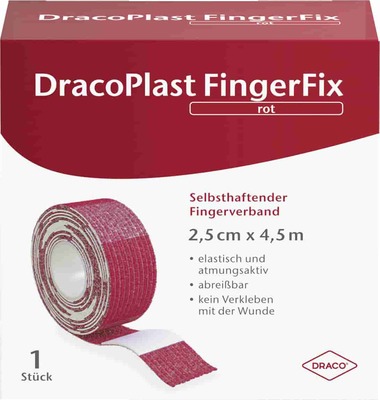 DracoPlast FingerFix 2,5cm x 4,5m  rot 1 St Pflaster