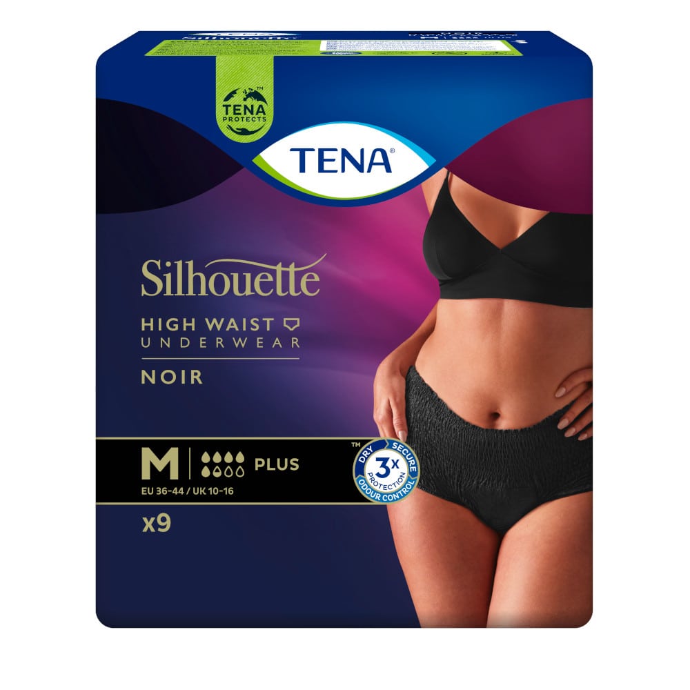 TENA Silhouette NOIR PLUS M Taillenhohe Pants 9 St