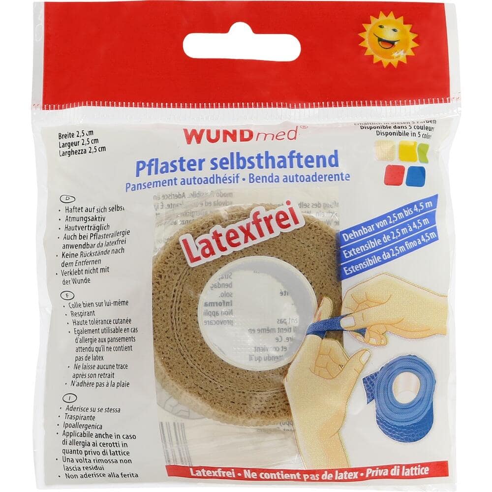 PFLASTER selbsthaftend dehnbar 2,5 cmx2,5 m Rolle 1 St