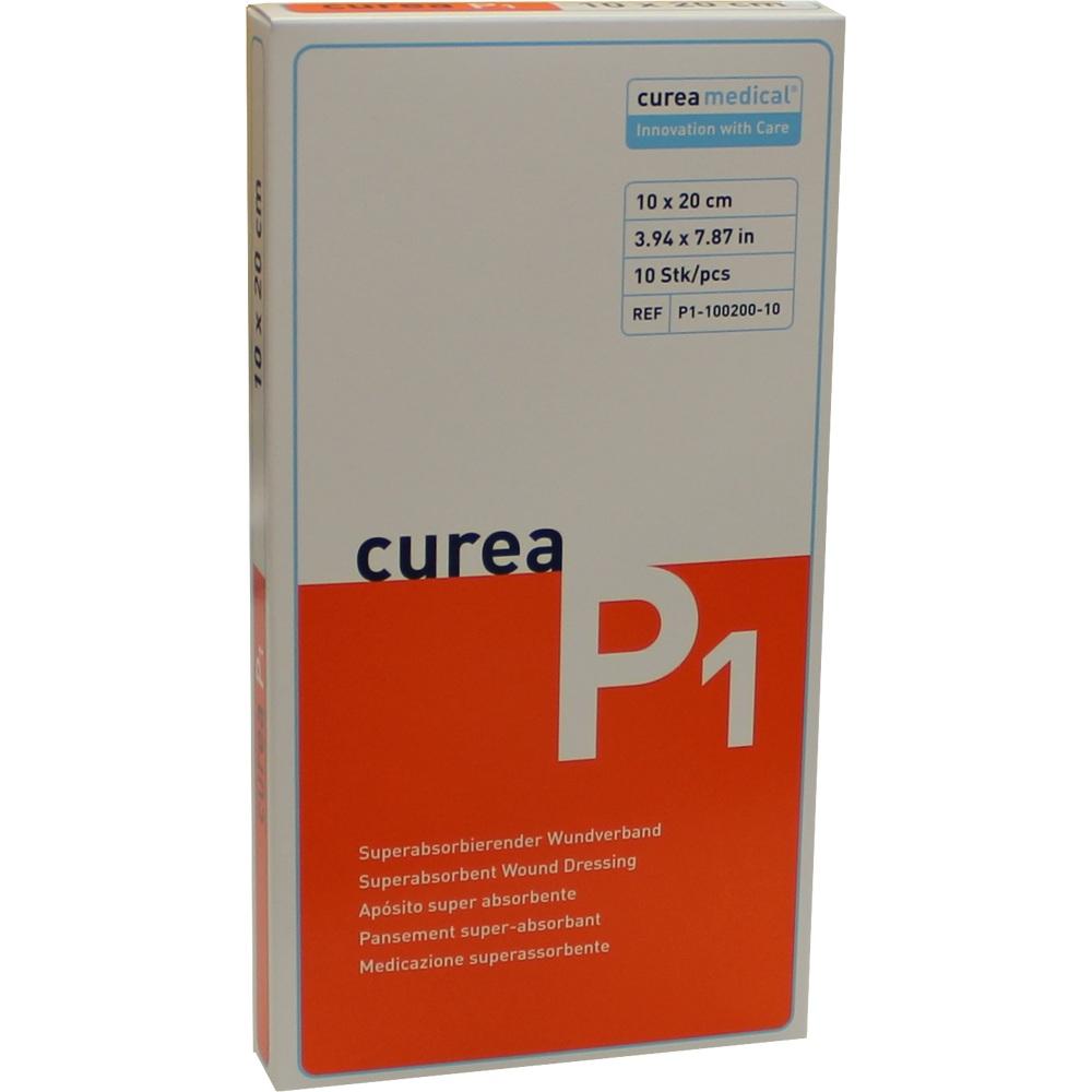 CUREA P1 superabsorb.Wundauflage 10x20 cm 10 St Kompressen