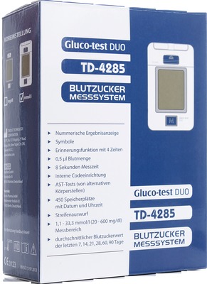 Gluco-test DUO TD-4285 Blutzuckermesssystem mmol/l 1 St