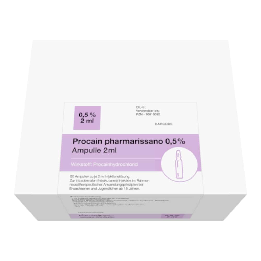Procain 0,5% Ampulle 2ml 50X2 ml Injektionslösung