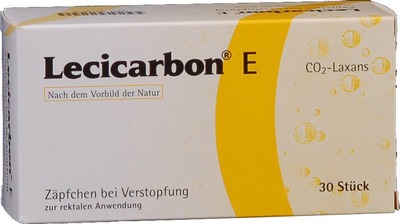 Lecicarbon E CO2-Laxans für Erwachsene 30 St Erwachsenen-Suppositorien