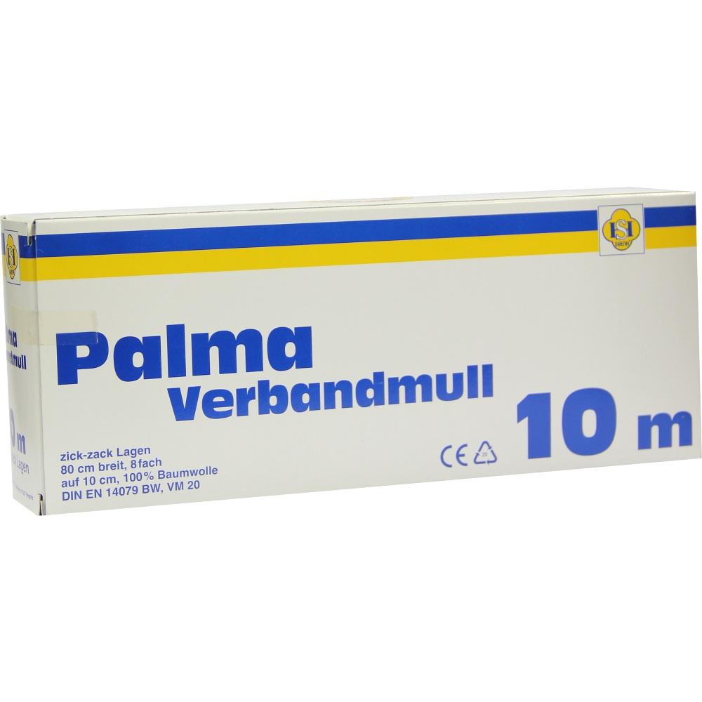 PALMA Verbandmull 80 cm 10 m zickzack Lagen 1 St