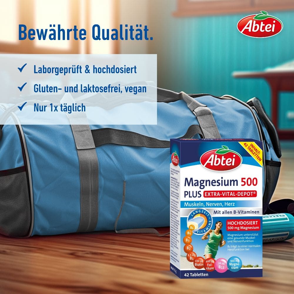 Abtei Magnesium 500 PLUS EXTRA-VITAL-DEPOT 42 St Tabletten