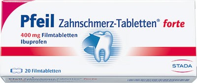 Pfeil Zahnschmerz-Tabletten forte 400mg 20 St Filmtabletten