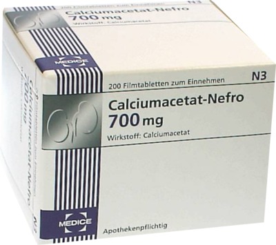 CALCIUMACETAT NEFRO 700 mg Filmtabletten 200 St Filmtabletten