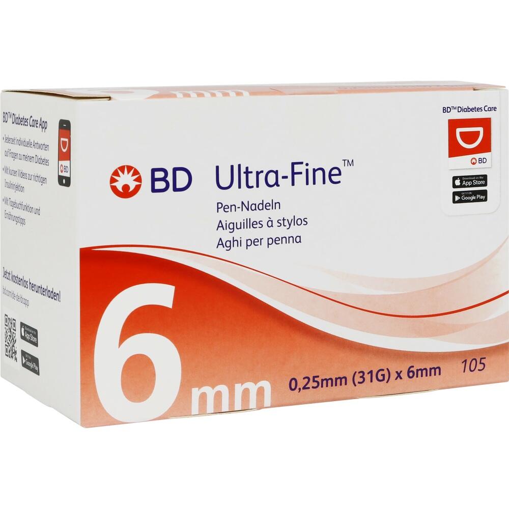 Bd Ultra-fine Pen-nadeln 6 mm 31 G 105 St Kanüle