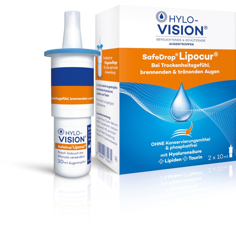HYLO-VISION SafeDrop Lipocur 2X10 ml Augentropfen