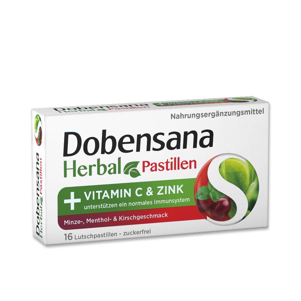 Dobensana Herbal + VITAMIN C & ZINK Kirschgeschmack 16 St Lutschpastillen Dobensana Herbal + VITAMIN C & ZINK Kirschgeschmack 16 St Lutschpastillen