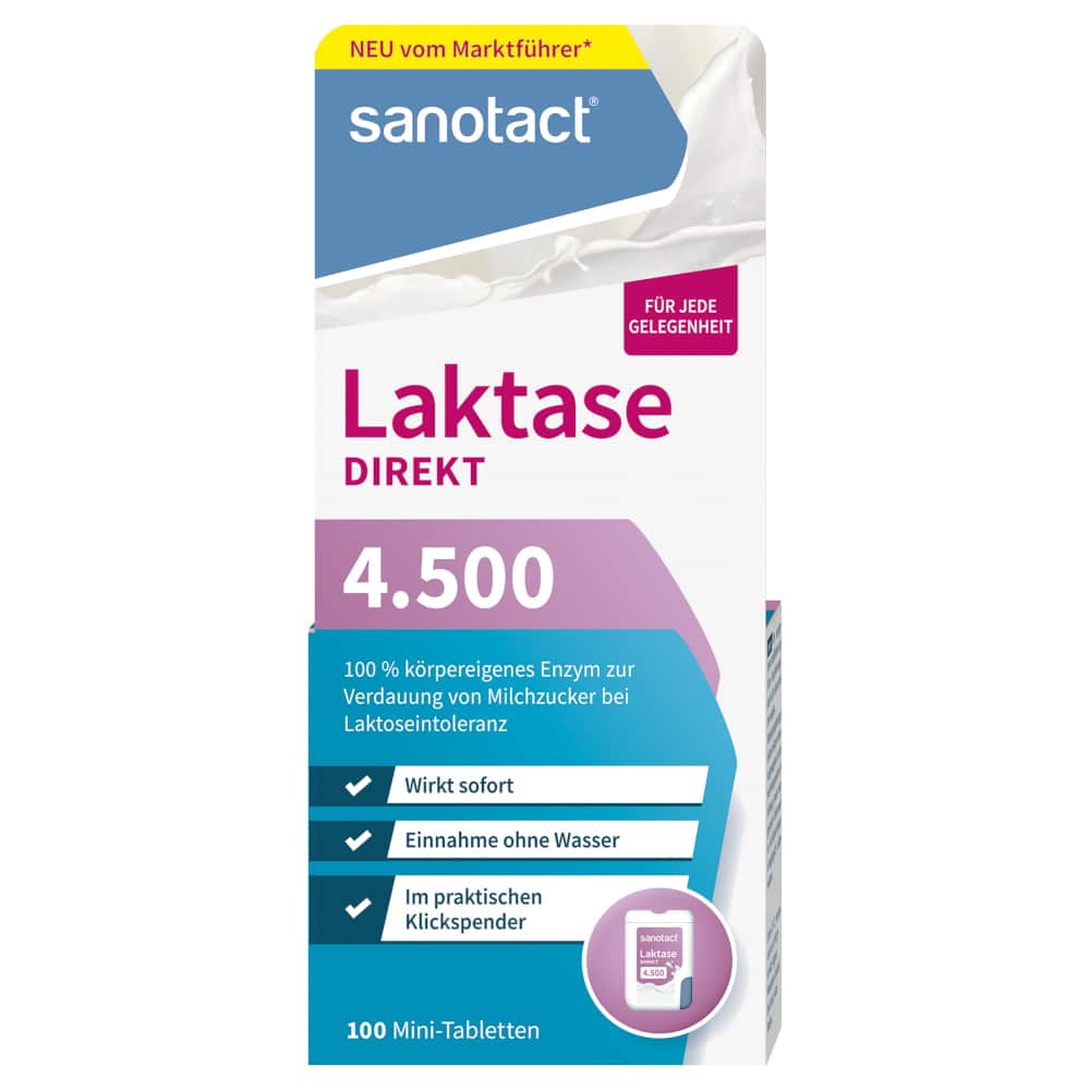 sanotact Laktase DIREKT 4.500 100 St Tabletten