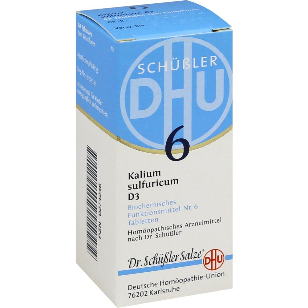 BIOCHEMIE DHU 6 Kalium sulfuricum D 3 Tabletten 80 St Tabletten