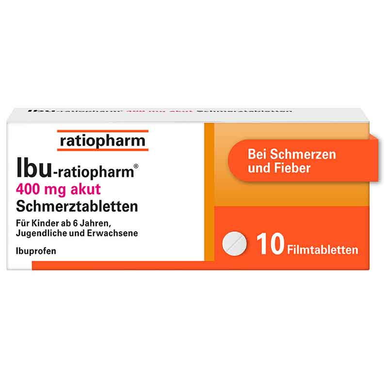 Ibu-ratiopharm 400 mg akut 10 St Filmtabletten