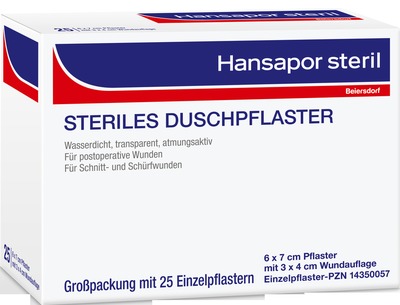 Hansapor STERILES DUSCHPFLASTER 6 x 7cm 1 St Pflaster