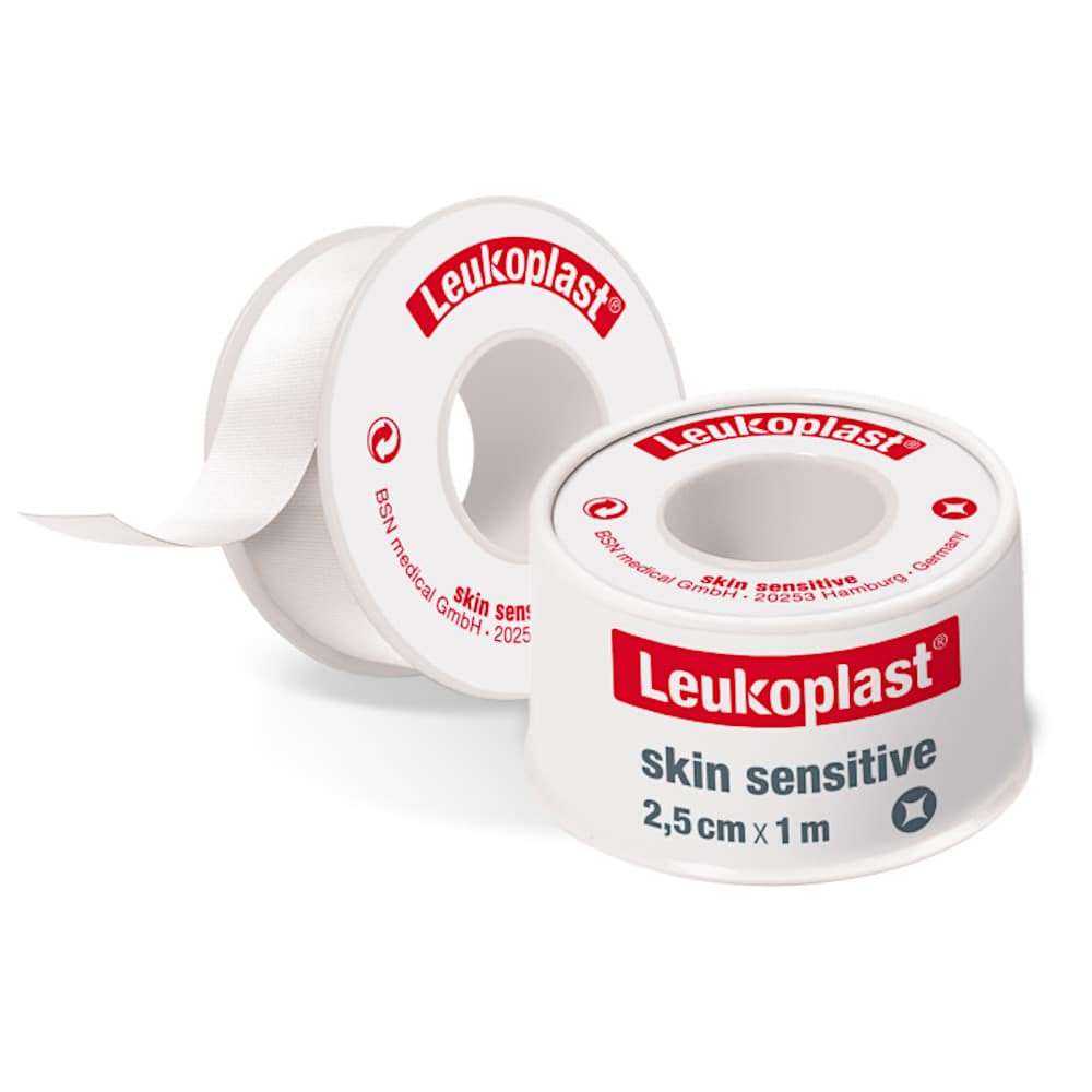 Leukoplast skin sensitive medizinisches Rollenpflaster 2,5 cm x 1 m 1 St Pflaster