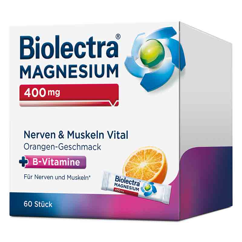 Biolectra MAGNESIUM 400 mg Nerven & Muskeln Vital Orange 60 St Pellets