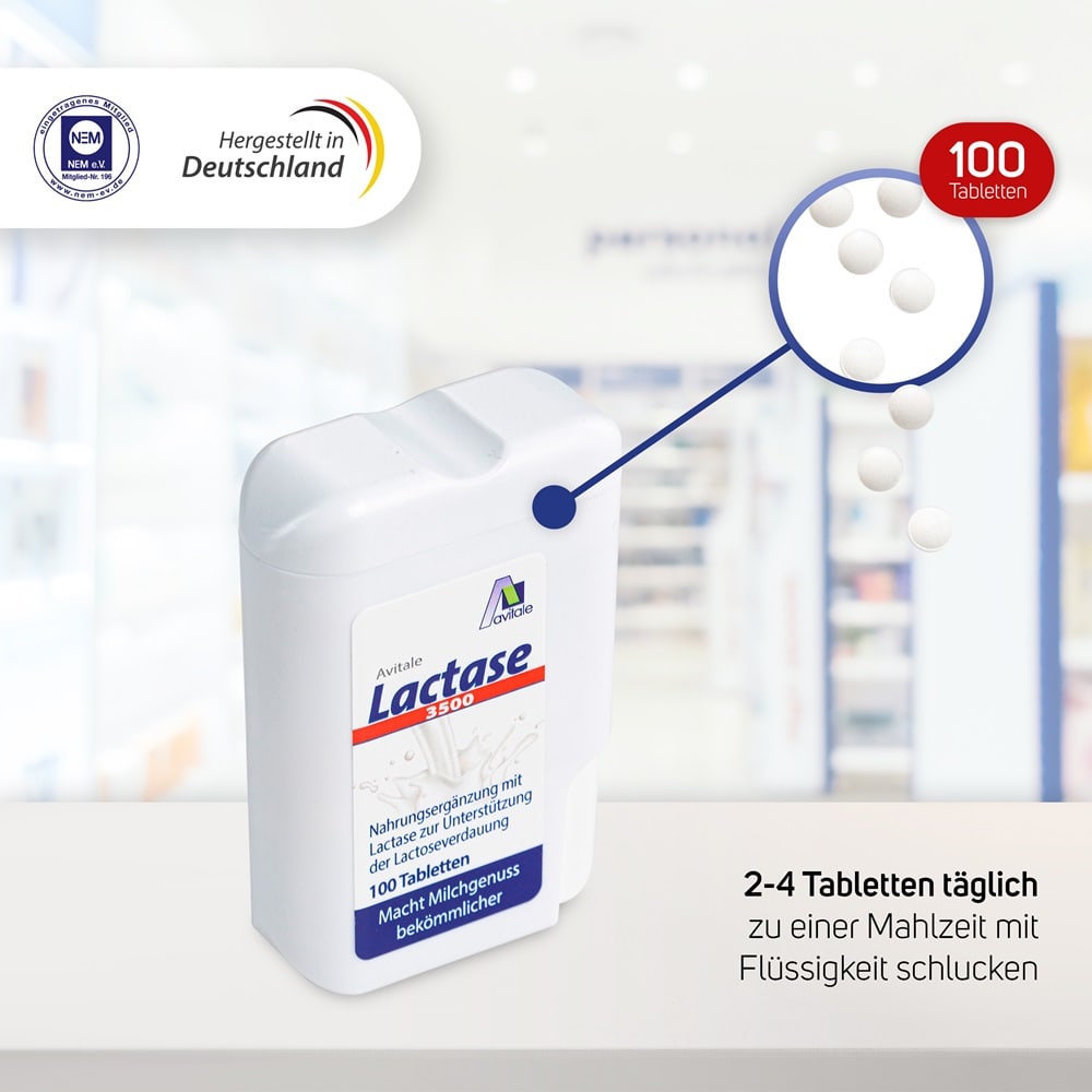 Avitale Lactase 3500 FCC 100 St Tabletten
