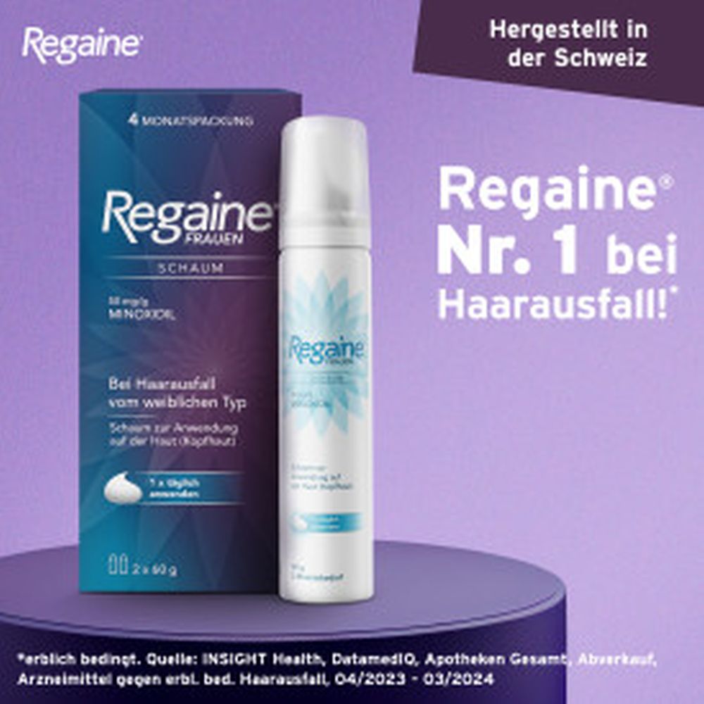 Regaine FRAUEN SCHAUM (4 Monats Packung) bei erblich bedingtem Haarausfall