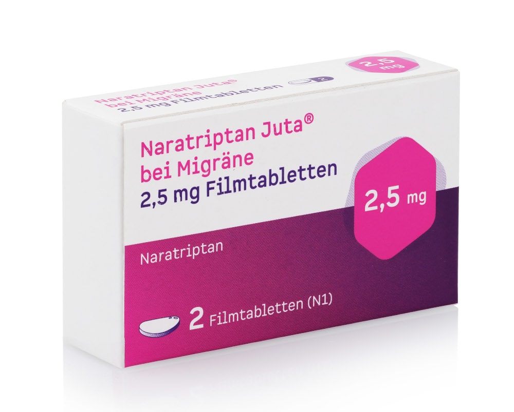 Naratriptan Juta bei Migräne  2 St Filmtabletten