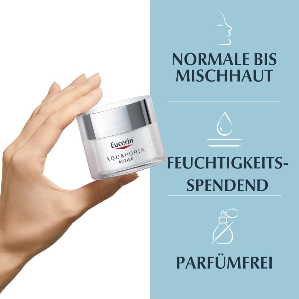 Eucerin AQUAporin ACTIVE für normale Haut bis Mischhaut  50 ml Creme