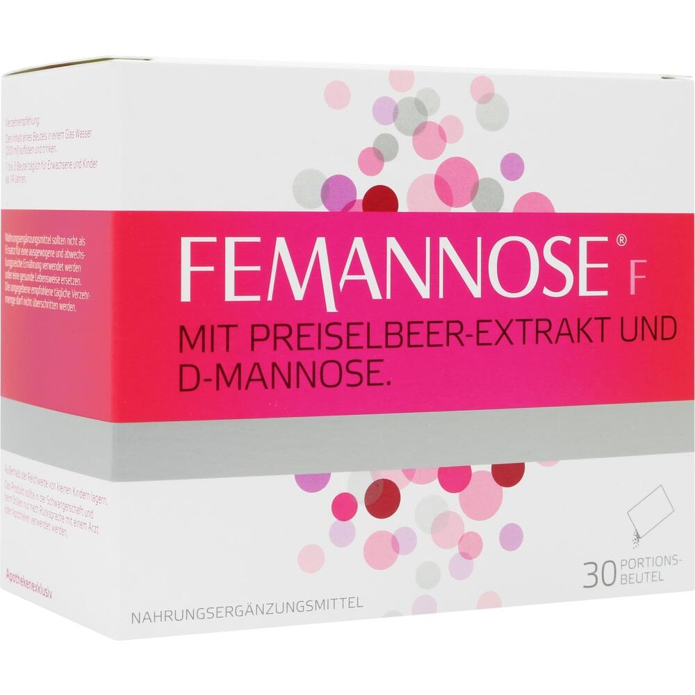 FEMANNOSE F – Trinkgranulat mit je 2000 mg D-Mannose Pulver und 100 mg Preiselbeer-Extrakt 30 St Granulat