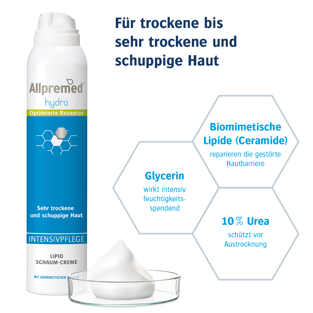 Allpremed hydro Original Schaum-Creme INTENSIV 200 ml Schaum