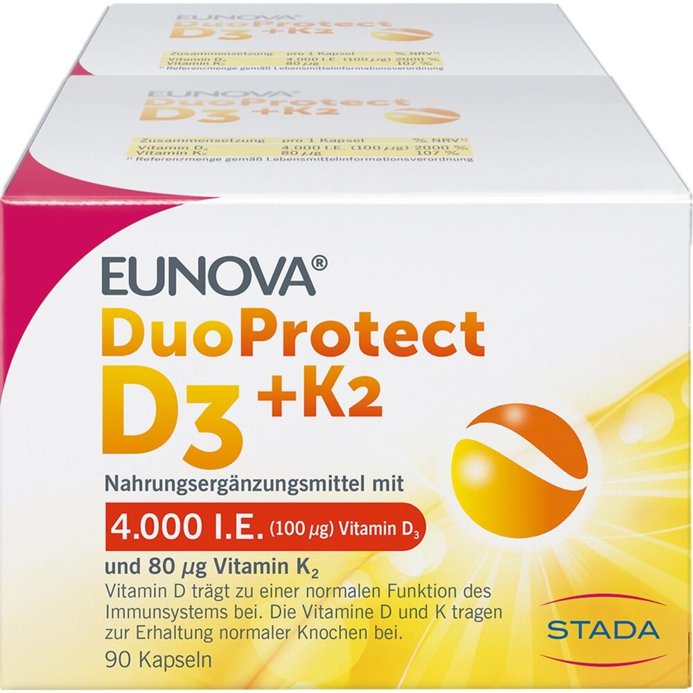 EUNOVA DuoProtect D3+K2 4.000 I.E. 2X90 St Kapseln