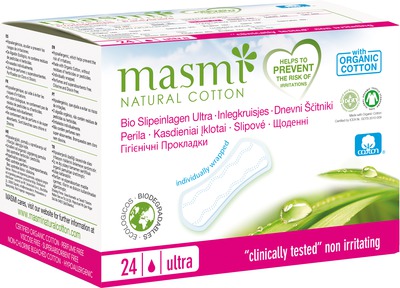 BIO SLIPEINLAGEN Ultra 100% Bio-Baumwolle MASMI 24 St